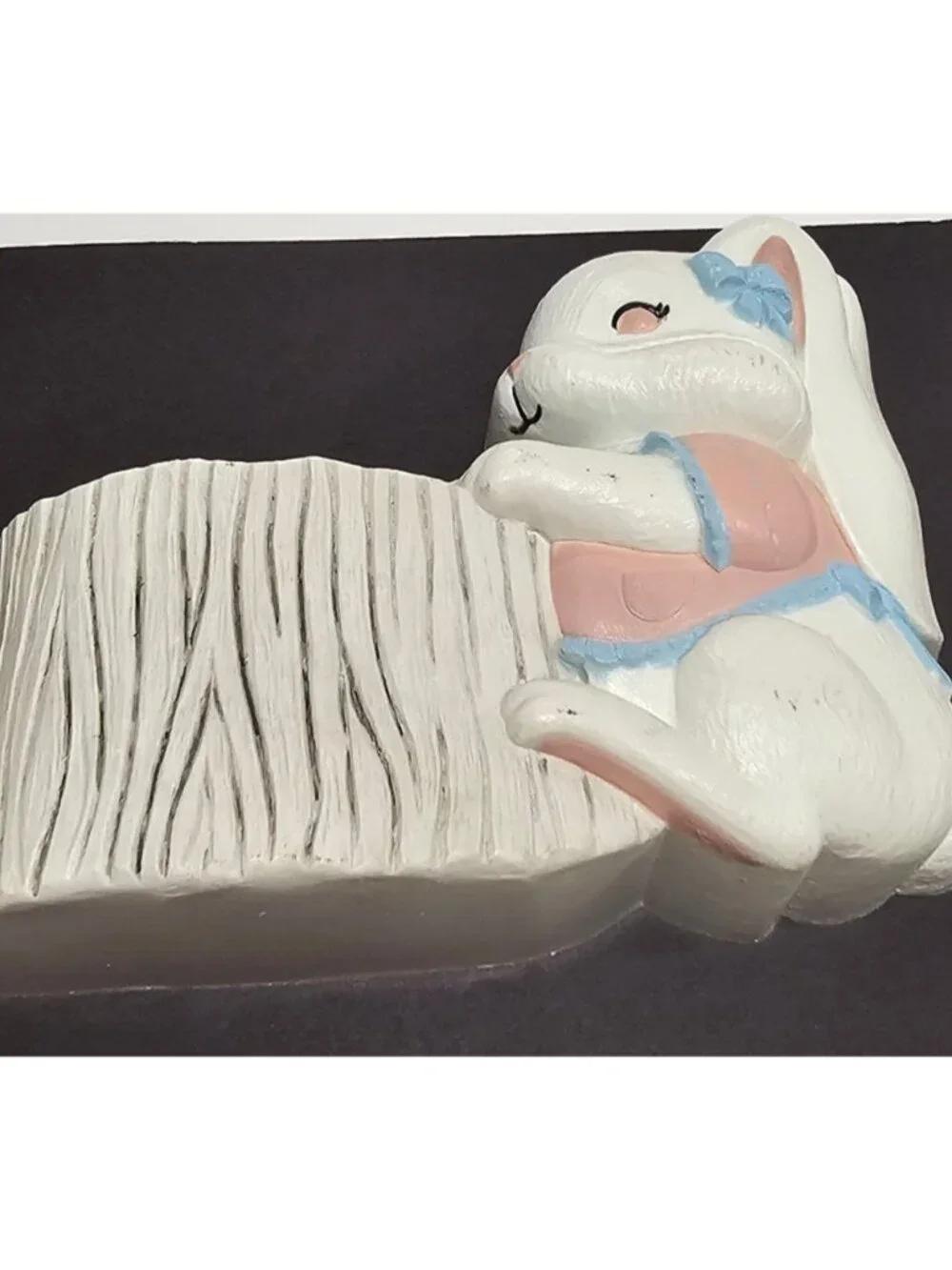 VTG 1990s Burwood Love Wall Decor and Wall Pockets Girl & Boy Bunny Rabbits- Bab